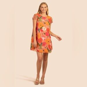 Trina Turn NWT Floral shift trapeze dress XS MSRP $398